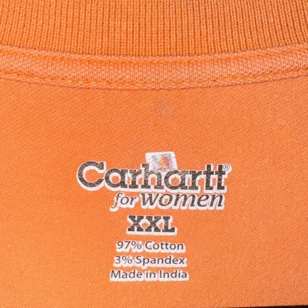 Carhartt Women’s XXL Short Sleeve Polo Shirt Peach Cotton Stretch - Picture 10 of 10